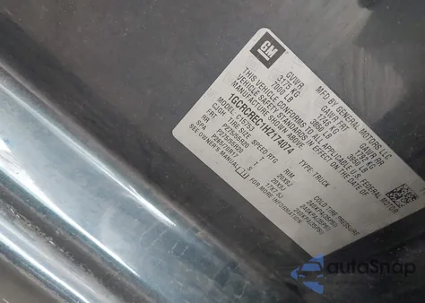 2017 Chevrolet Silverado 1500 1Lt z USA, uszkodzony, nr VIN 1GCRCREC1HZ174074